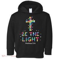 Be The Light Christmas Jesus Cross Toddler Hoodie thumb 0