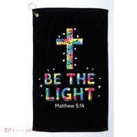 Be The Light Christmas Jesus Cross Golf Towel thumb 0