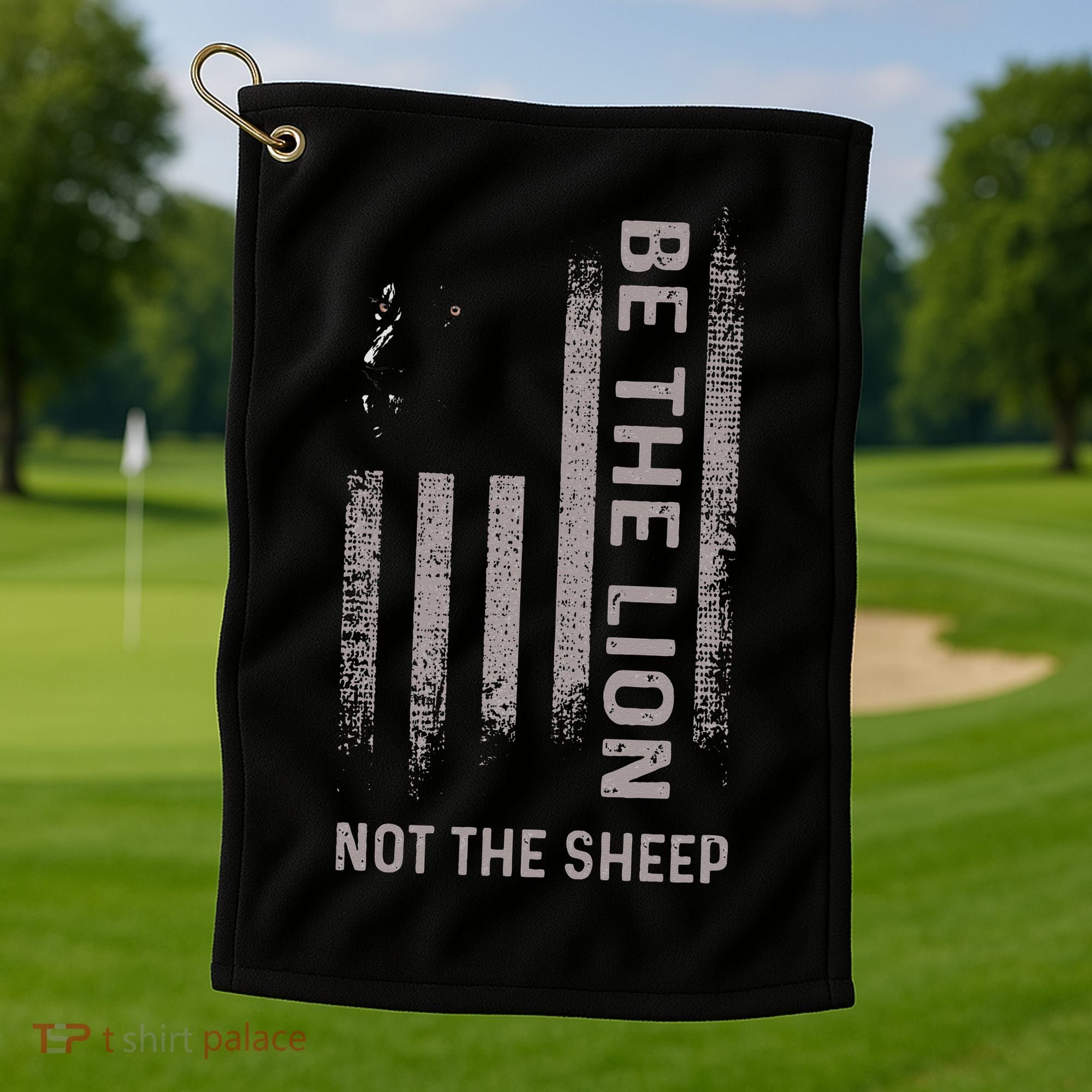 Be The Lion Not The Sheep Golf Towel