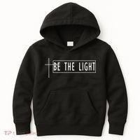 Be The Light Christian Slogan Kids Hoodie thumb 0