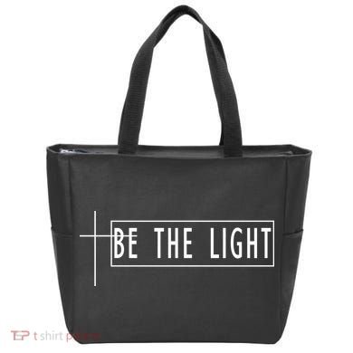 Be The Light Christian Slogan Tote Bag