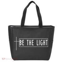 Be The Light Christian Slogan Tote Bag thumb 0