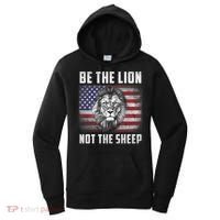 Be The Lion Not The Sheep American Flag Patriot For Boy Funny Gift Women's Hoodie thumb 0