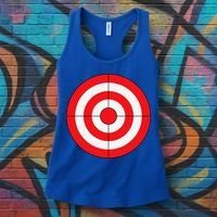 BullsEye Target Lazy DIY Halloween Costume Darts Shooting Women's Tank Top thumb 3