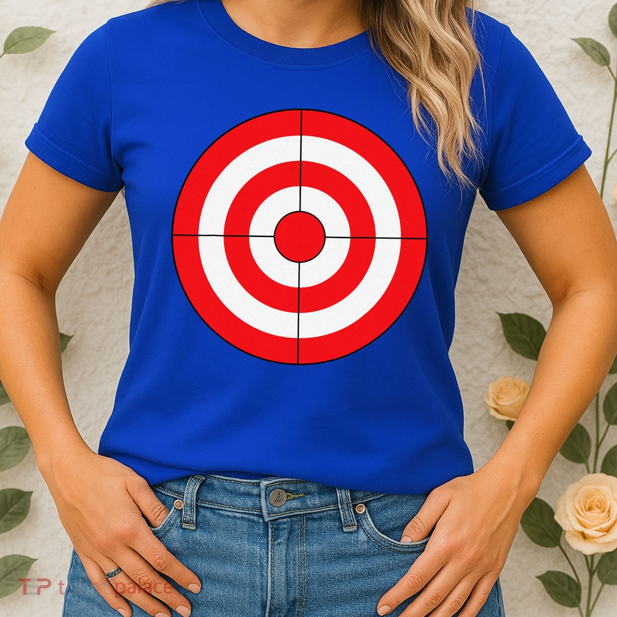 BullsEye Target Lazy DIY Halloween Costume Darts Shooting Women's T-Shirt