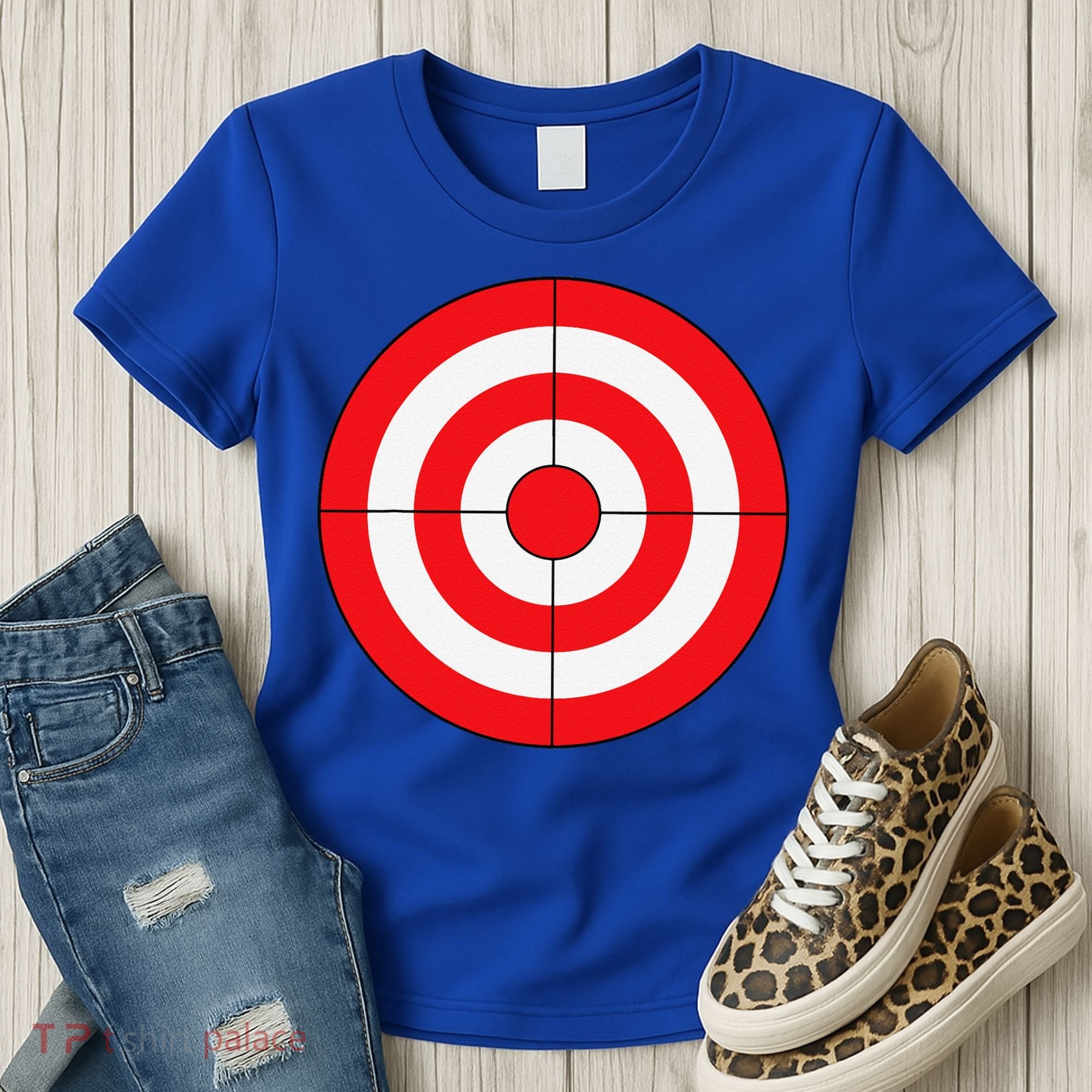 BullsEye Target Lazy DIY Halloween Costume Darts Shooting Women's T-Shirt