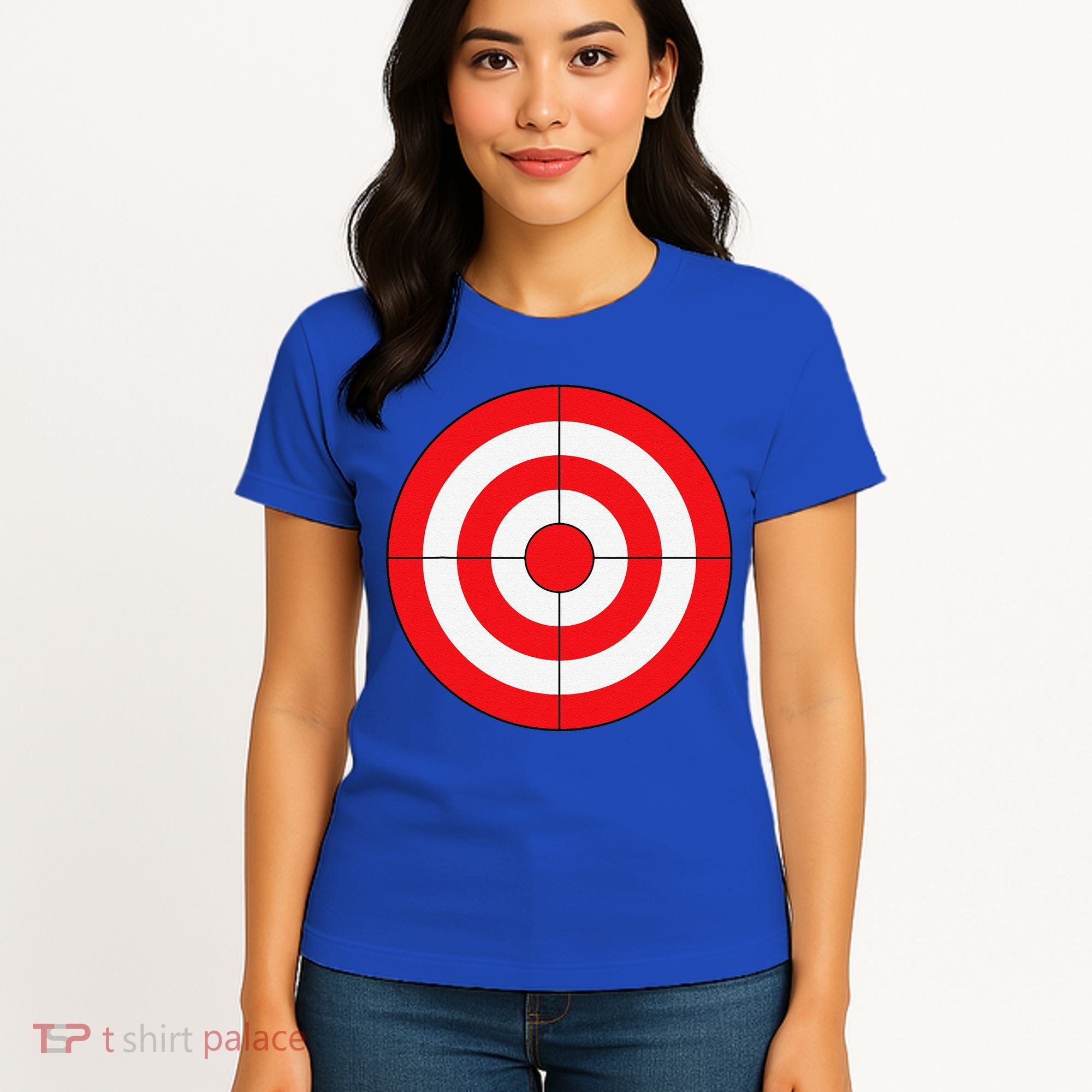 BullsEye Target Lazy DIY Halloween Costume Darts Shooting Women's T-Shirt