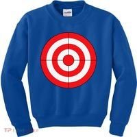 BullsEye Target Lazy DIY Halloween Costume Darts Shooting Kids Sweatshirt thumb 0