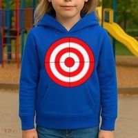 BullsEye Target Lazy DIY Halloween Costume Darts Shooting Kids Hoodie thumb 3
