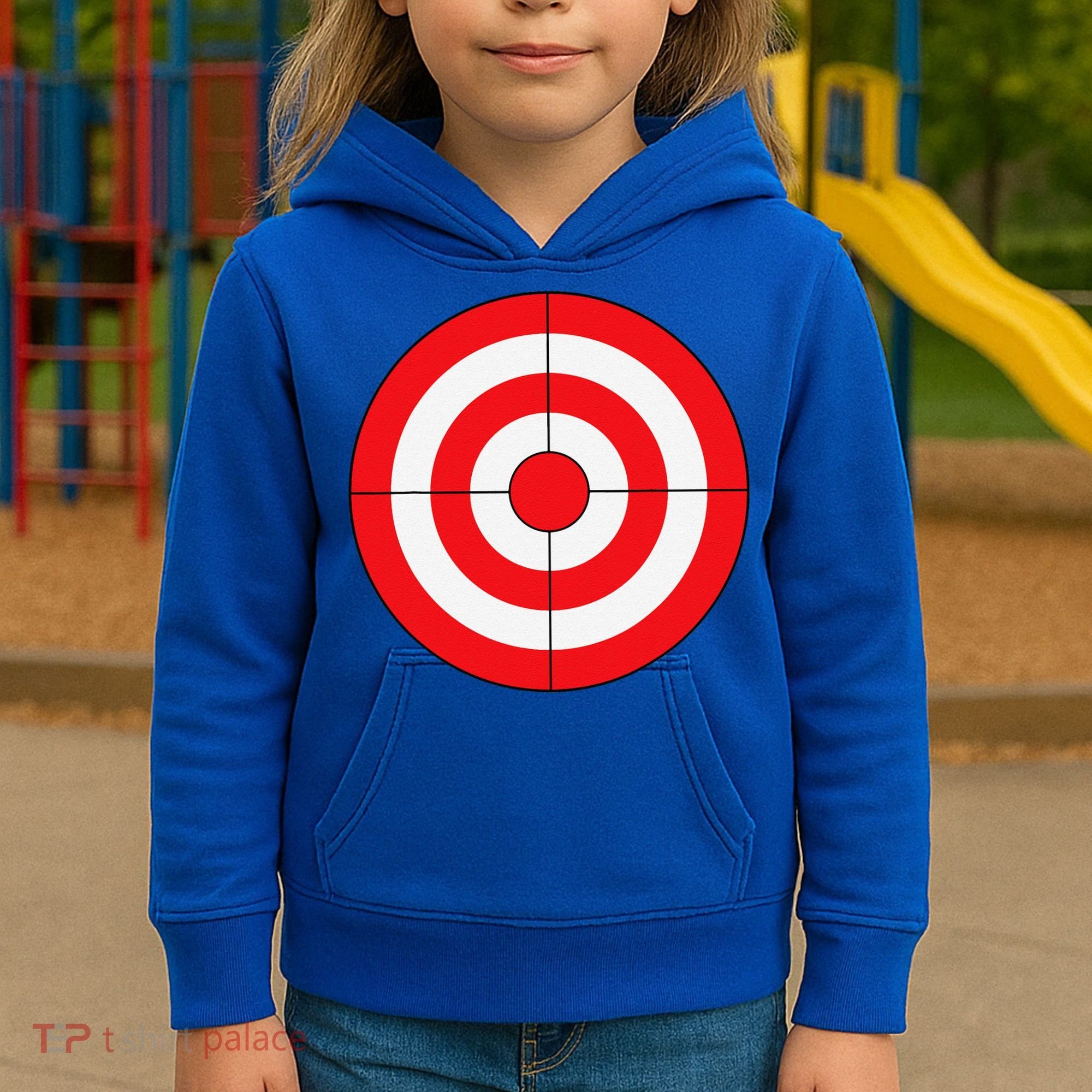 BullsEye Target Lazy DIY Halloween Costume Darts Shooting Kids Hoodie