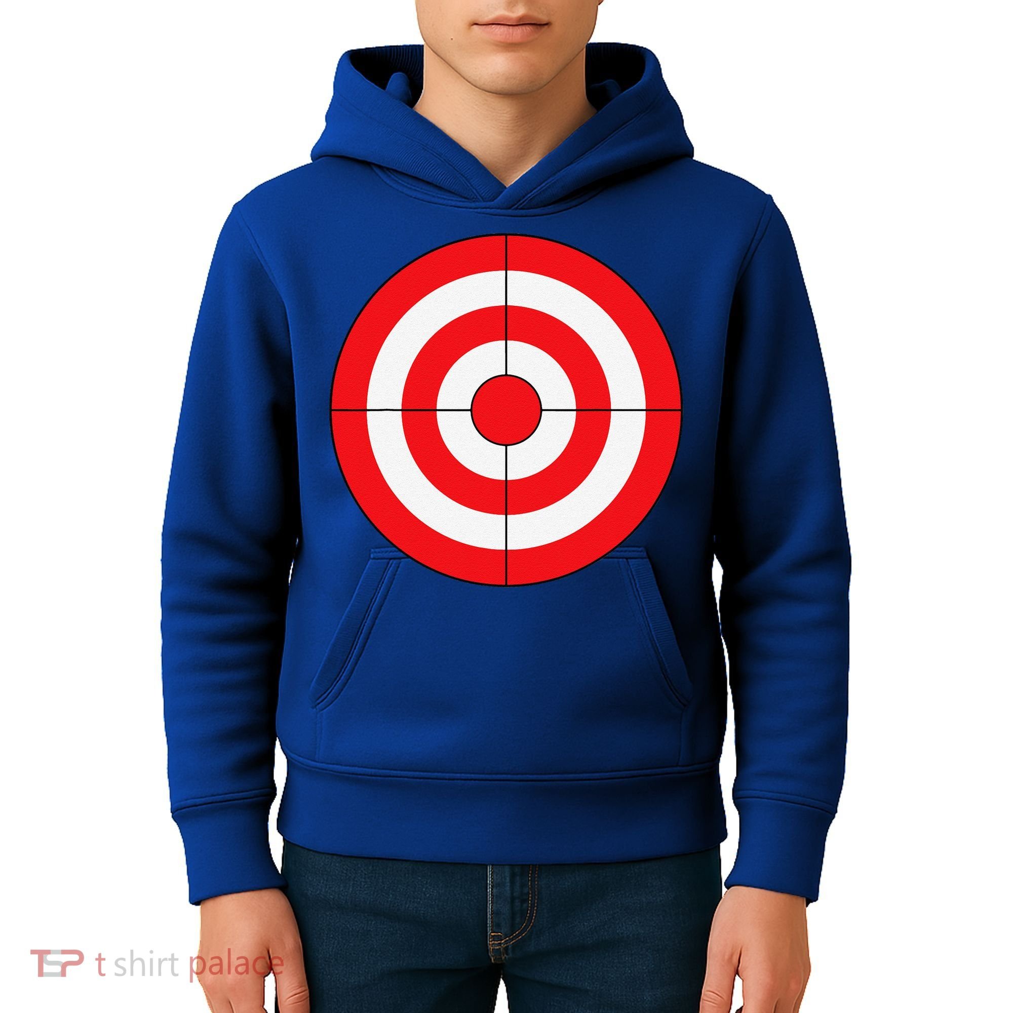 BullsEye Target Lazy DIY Halloween Costume Darts Shooting Kids Hoodie