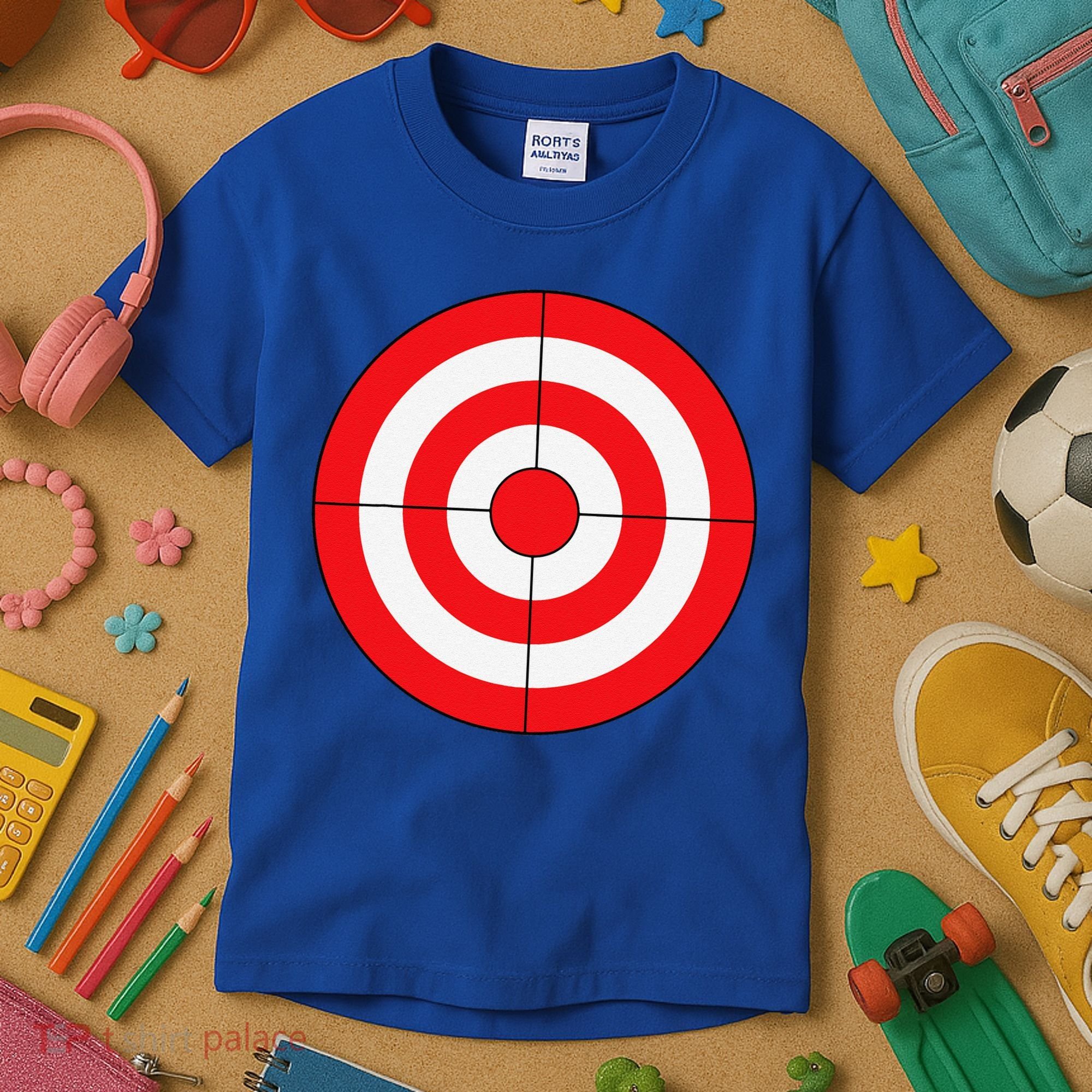 BullsEye Target Lazy DIY Halloween Costume Darts Shooting Kids T-Shirt
