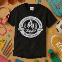Be The Light That Overcomes The Darkness Kids T-Shirt thumb 3