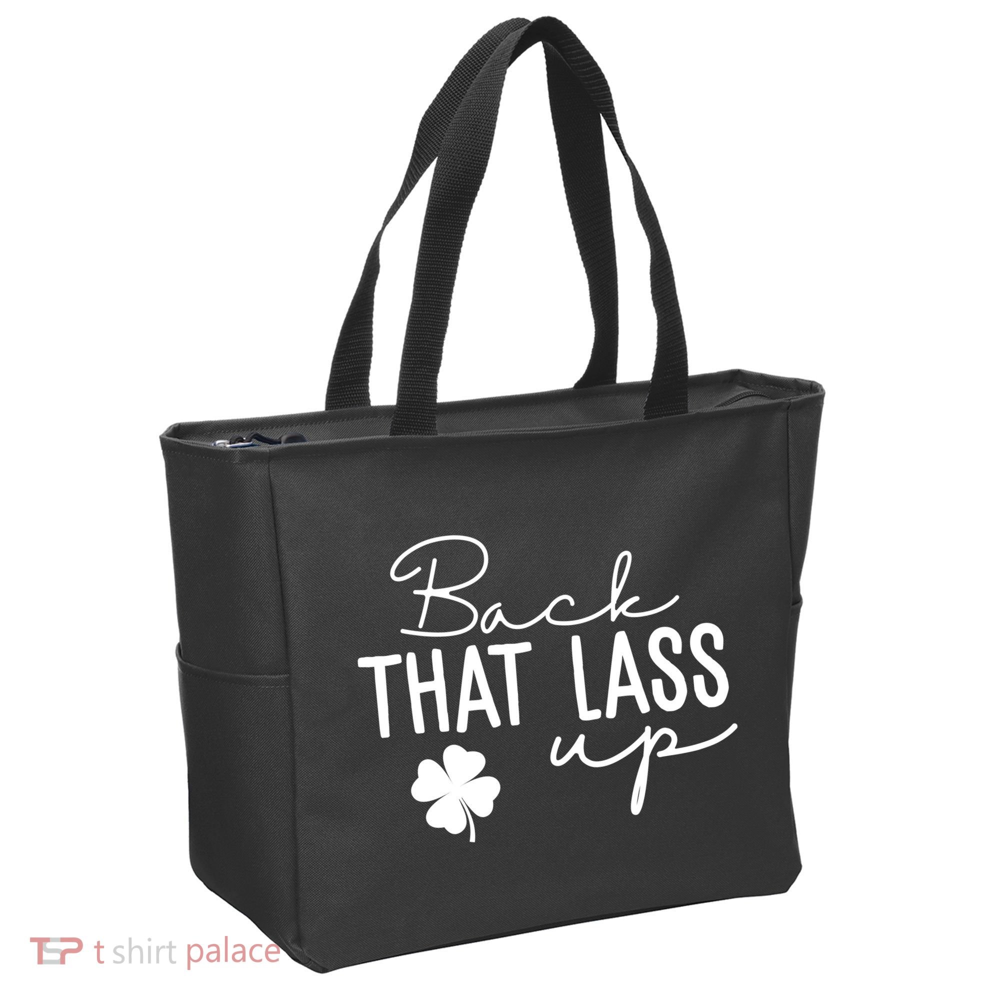 Back That Lass Up Funny St Patricks Day Offensive Tote Bag