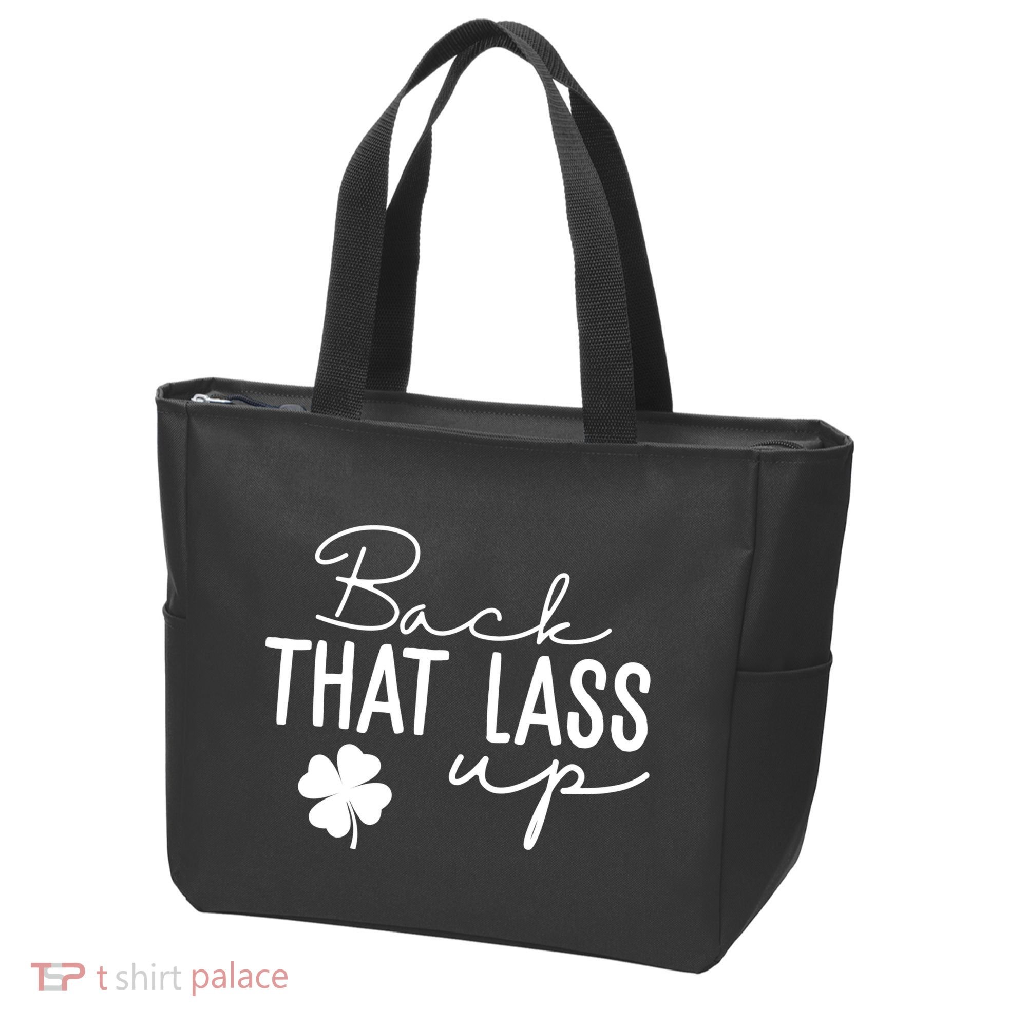 Back That Lass Up Funny St Patricks Day Offensive Tote Bag