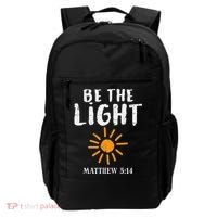 Be The Light Sun Matthew 514 Bible Christian Backpack thumb 0