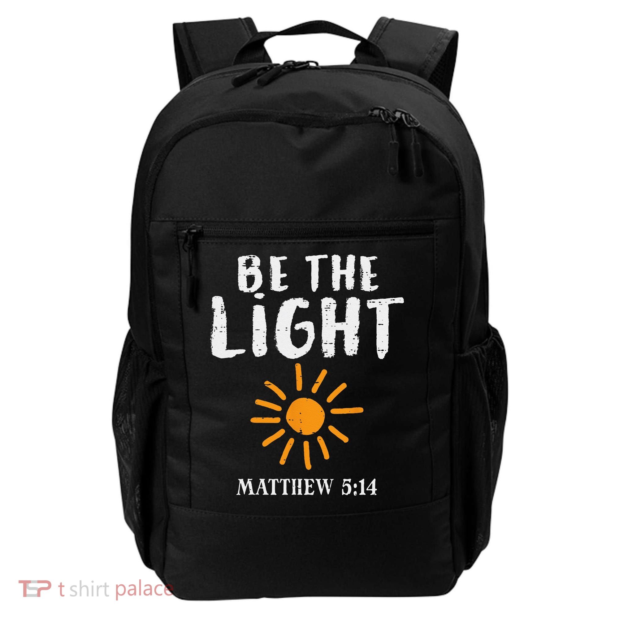 Be The Light Sun Matthew 514 Bible Christian Backpack