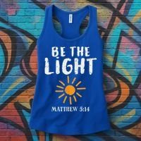 Be The Light Sun Matthew 514 Bible Christian Women's Tank Top thumb 3