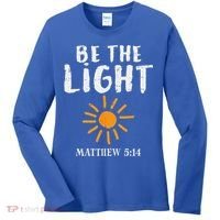 Be The Light Sun Matthew 514 Bible Christian Women's Long Sleeve Shirt thumb 0
