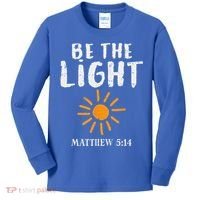 Be The Light Sun Matthew 514 Bible Christian Kids Long Sleeve Shirt thumb 0