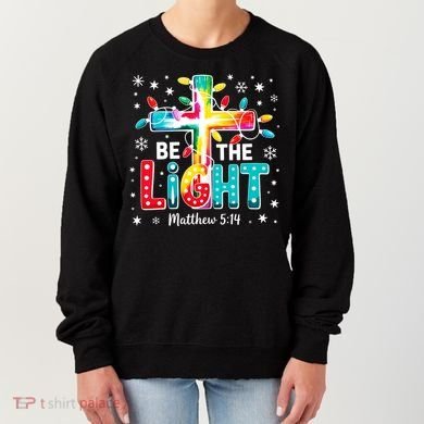 Be The Light, Christmas Lights Cross Women's Sweatshirt
