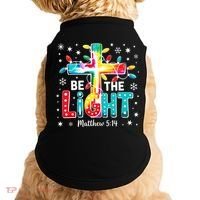 Be The Light, Christmas Lights Cross Doggie Tank thumb 0