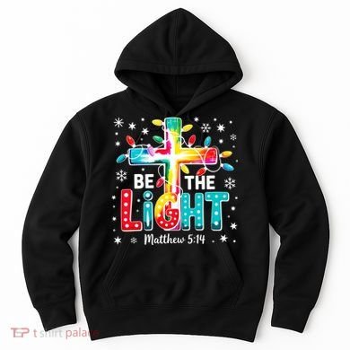 Be The Light, Christmas Lights Cross Hoodie
