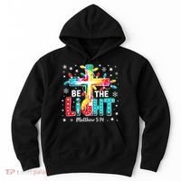 Be The Light, Christmas Lights Cross Hoodie thumb 0
