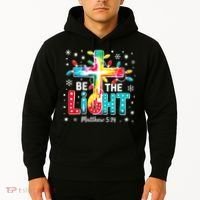 Be The Light, Christmas Lights Cross Hoodie thumb 2