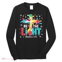 Be The Light, Christmas Lights Cross Long Sleeve Shirt thumb 0