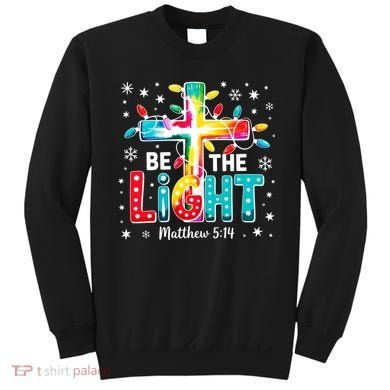 Be The Light, Christmas Lights Cross Sweatshirt