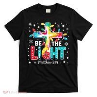Be The Light, Christmas Lights Cross T-Shirt thumb 0