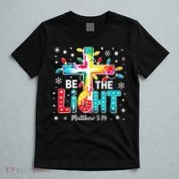 Be The Light, Christmas Lights Cross T-Shirt thumb 5