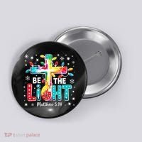 Be The Light, Christmas Lights Cross Button thumb 0