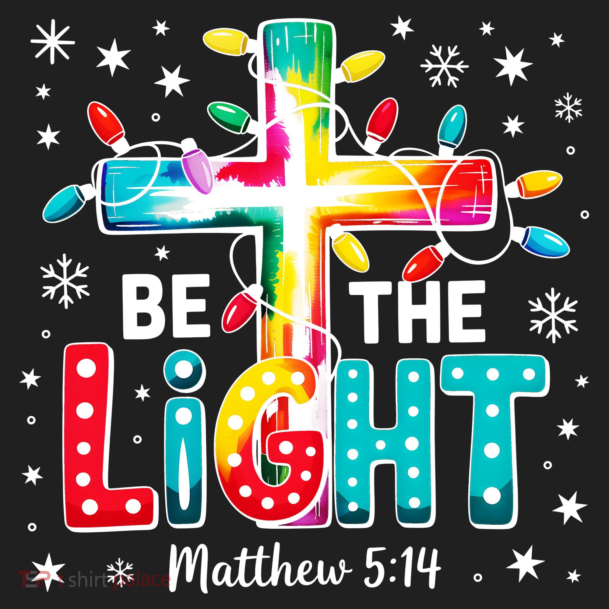 Be The Light, Christmas Lights Cross Beanie