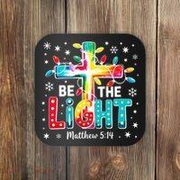 Be The Light, Christmas Lights Cross Coaster thumb 0