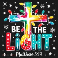 Be The Light, Christmas Lights Cross Ornament thumb 1