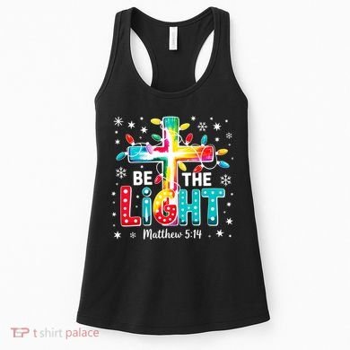 Be The Light, Christmas Lights Cross Women's Tank Top