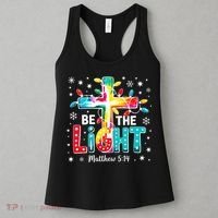 Be The Light, Christmas Lights Cross Women's Tank Top thumb 3