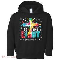Be The Light, Christmas Lights Cross Toddler Hoodie thumb 0