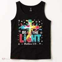 Be The Light, Christmas Lights Cross Tank Top thumb 2
