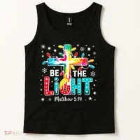 Be The Light, Christmas Lights Cross Tank Top thumb 2