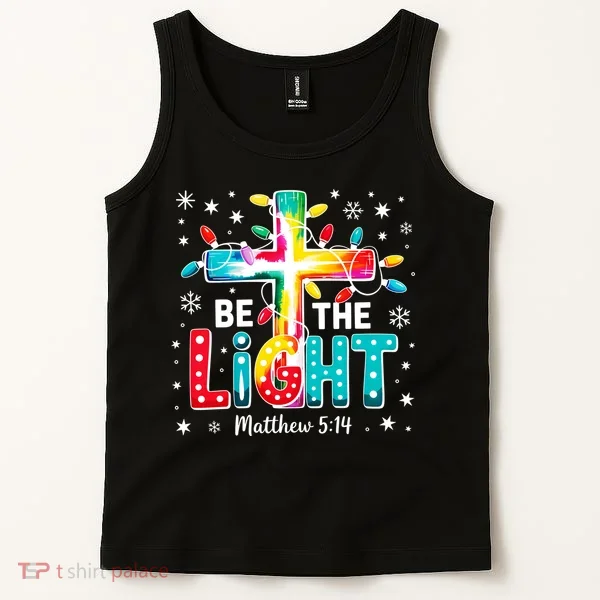 Be The Light, Christmas Lights Cross Tank Top