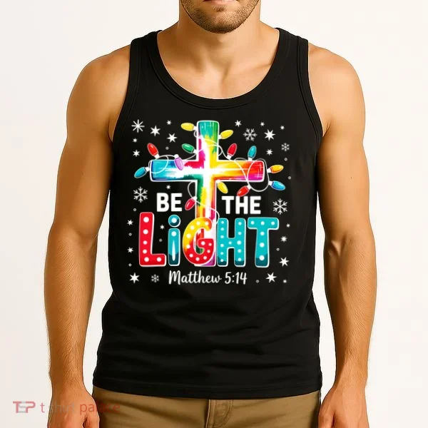 Be The Light, Christmas Lights Cross Tank Top