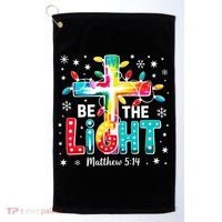 Be The Light, Christmas Lights Cross Golf Towel thumb 0