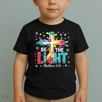 Be The Light, Christmas Lights Cross Toddler T-Shirt thumb 2