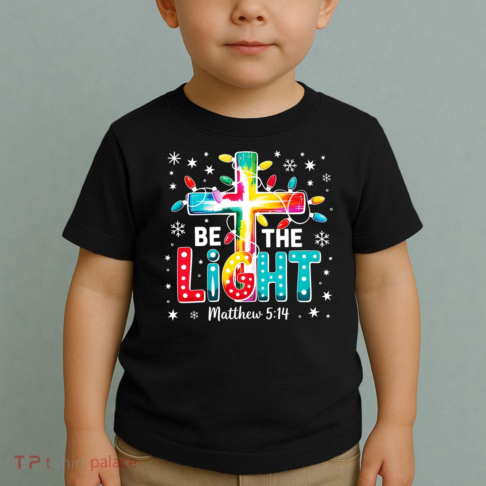 Be The Light, Christmas Lights Cross Toddler T-Shirt