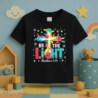 Be The Light, Christmas Lights Cross Toddler T-Shirt thumb 3