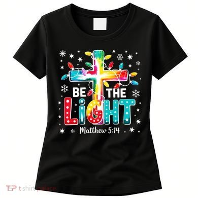 Be The Light, Christmas Lights Cross Women's T-Shirt