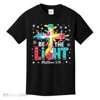 Be The Light, Christmas Lights Cross Kids T-Shirt thumb 0